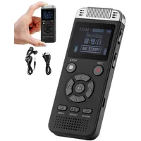 Vevor Digitaler Sprachrekorder, 128 GB, Diktiergerät mit Wiedergabe, Audioaufnahmegerät