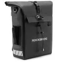 ROCKBROS Fahrradtasche mit Rucksackfunktion, wasserdicht, mit Helmbefestigung 18l Schwarz