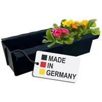 Buri Europaletten Blumenkasten Schwarz Pflanzkasten zum An- & Einhängen