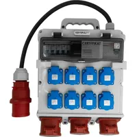 Doktorvolt Baustromverteiler 2x16A 32A CEE 8x230V Stromverteiler Mobilverteiler mit