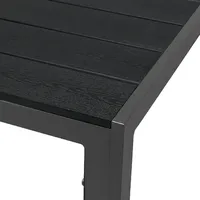 INDA-EXCLUSIV Gartentisch Aluminium anthrazit / schwarz 160x90cm