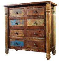 Massivmoebel24 Kommode 80 x 85 x 42 cm Mehrfarbig