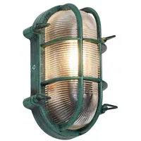 QAZQA Außenwandleuchte Grün Oval IP44 - Noutica