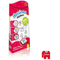 JUMBO Spiele Jumbo 1110100106 - Dessineo Stickers Dino's Pack,