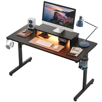 BESTIER Gaming-Tisch 106 cm Gaming-Schreibtisch mit RGB LED, 106