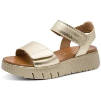 TAMARIS "Tamaris Sandalen Leder Damen, gold, Größe 40 EU