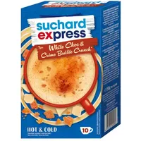 Suchard Express White Choc und Creme Brulee Crunch, Pulver,