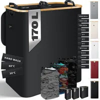 Kesser KESSER® Wäschekorb mit Deckel faltbar Wäschebox Wäschetruhe Wäschetonne