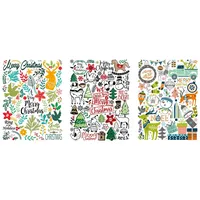 Rayher Dekoartikel Transfer-Sticker Rub on X-Mas mehrfarbig