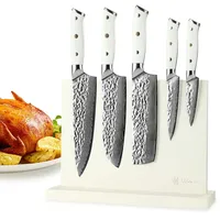 Wakoli Perle Blanche Küchenmesser-Set (5 Messer) mit Messerblock I