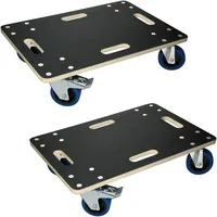 ECD Germany 2er Set Transportroller mit 2 Bremsen 40x60