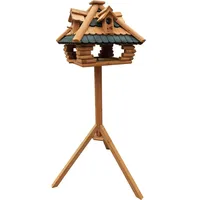 Toboli Vogelfutterhaus 115 cm mit Ständer, Vogelhaus aus Holz,