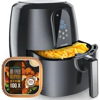 Arendo Heißluftfritteuse XXL Airfryer 5,2 Liter, bis 200 Grad,