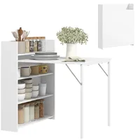 Homcom Esstisch Weiß Kunststoff, 90x93x80 cm, Esszimmer, Tische, Esstische