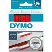 Dymo Beschriftungsband Etikettenband Dymo D1 19mm/7m schwarz/rot (5 Stück)