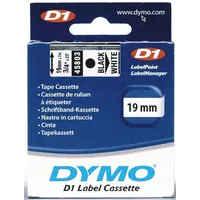 Dymo Etikettenband Dymo D1 19mm/7m schwarz/weiß Packung mit 5