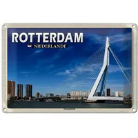 Roomando Blechschild | Rotterdam | Niederlande | Erasmus-Brücke |