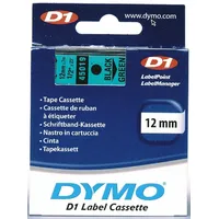 Dymo Etikettenband Dymo D1 12mm/7m schwarz/grün Packung mit 5