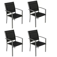 TPFGarden Gartenstuhl, Grau, Metall, 55x89x64 cm, Gartenmöbel, Gartenstühle, Gartenstühle