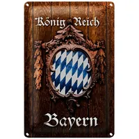 Roomando Blechschild König Reich | Bayern | Nostalgie Deko
