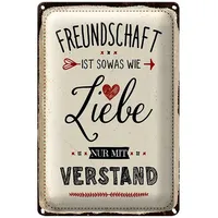 Roomando Blechschild | Freundschaft ist wie Liebe | mit