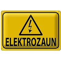 Roomando Warnschild | Elektrozaun | Sicherheitszeichen | Außenbereich |