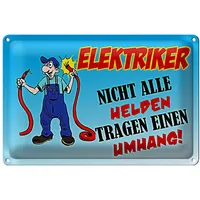 Roomando Blechschild 'Elektriker Nicht alle Helden tragen einen Umhang'