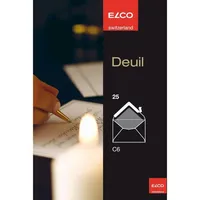 ELCO Briefumschläge C6 hochweiß Haftklebung mit Trauerrand 100 g/qm