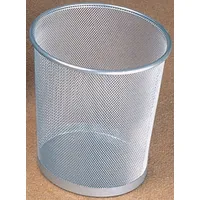 Helit Papierkorb Mesh Metall 15l silber Packung mit 12
