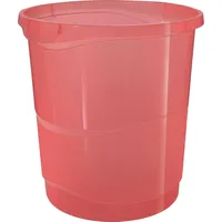 Esselte Papierkorb Colour'Breeze PP 14l transparent koralle Packung mit