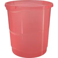 Esselte Papierkorb Colour'Breeze PP 14l transparent koralle Packung mit