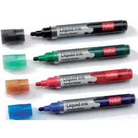 NOBO Liquid Ink Boardmarker Rundspitze 4 Stück sortiert Packung