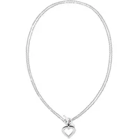 Tommy Hilfiger Kette mit Anhänger TOGGLE HEART blau/rot/silber/weiß Edelstahl