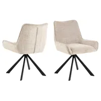 Actona Esszimmerstuhl Eddie Juto beige 2er Set