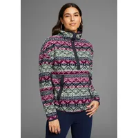 POLARINO Fleecepullover Sweatshirt Colourblocking Fuchsia/Navy 40/42