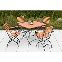Merxx Schlossgarten 5tlg. inkl. Klappsessel, Klapptisch