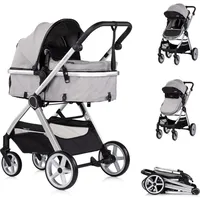 Chipolino Kombikinderwagen 2 in 1 Vista Wickeltasche, Fußabdeckung, Korb,