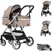 Chipolino Kombikinderwagen 2 in 1 Vista Wickeltasche, Fußabdeckung, Korb,