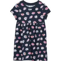 S.Oliver Ausgestelltes Jersey-Kleid mit All-over-Print, Kinder, blau, 134