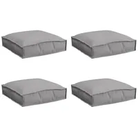 VidaXL Paletten-Sitzkissen 4 Stk. Grau 40x40x8 cm Oxford-Gewebe
