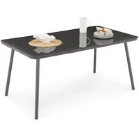 Idimex Gartentisch Volonte - Grau, Glas, Metall, Mode, 160x75x90