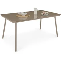 Idimex Gartentisch Volonte - Braun, Glas, Metall, Mode, 160x75x90