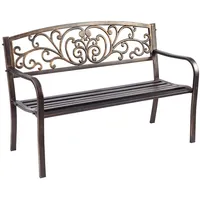 Costway Gartenbank 126 x 60 x 85 cm schwarz