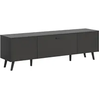 Xonox.home Linea Lowboard 185x55 cm Grau Matt MDF/Spanplatte/Melamin/Holzwerkstoff