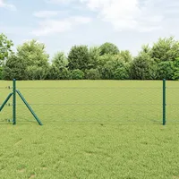 VidaXL Hexagonzaun Grün 0,4 x 25 m Stahl
