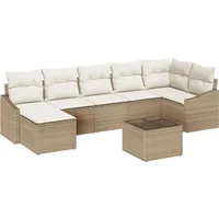 VidaXL Garten-Lounge-Set 8-tlg. beige
