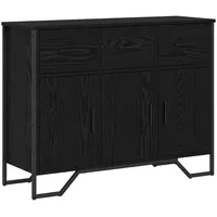VidaXL Sideboard Schwarze Eiche 97x32,5x74,5 cm Holzwerkstoff