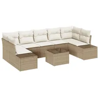 VidaXL Garten-Sofa-Set 8 teiliges Garten Sofa Set mit Kissen