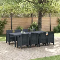 VidaXL Garten Essgruppe 9-tlg. Grau