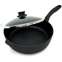 Swiss Diamond XD6728iC Schmorpfanne mit Deckel, Aluminium, Druckguss, Diamantkristalle,